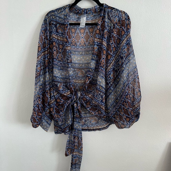 Free People Solstice Shimmer Kimono - Picture 2 of 4